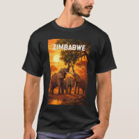 Zimbabwe Illustratie Reis Kunst Vintage