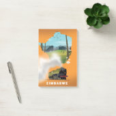 Zimbabwe Kaart geïllustreerde reisposter Post-it® Notes (Kantoor)