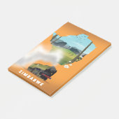 Zimbabwe Kaart geïllustreerde reisposter Post-it® Notes (Schuin)
