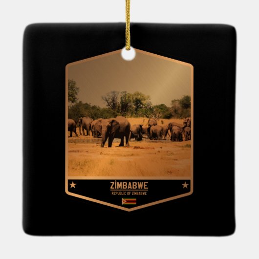 Zimbabwe Keramisch Ornament (Achterkant)