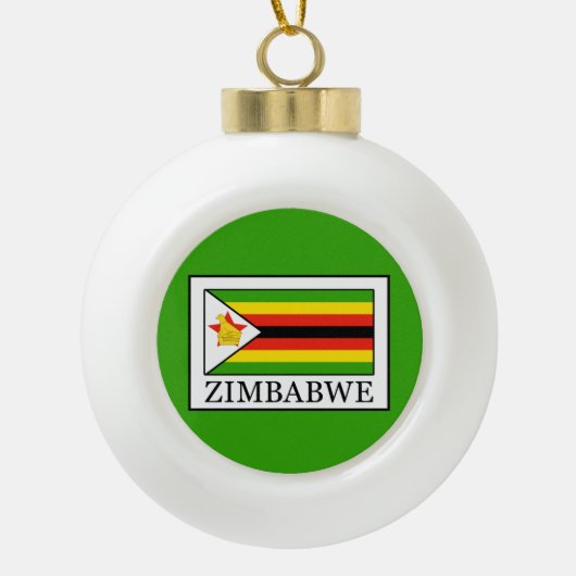 Zimbabwe Keramische Bal Ornament (Voorkant)