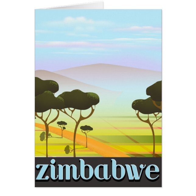 Zimbabwe landschapsreisposter (Voorkant)