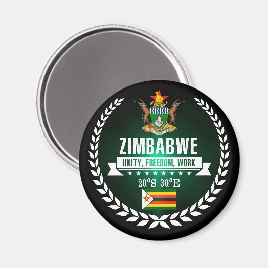 Zimbabwe Magneet (Voorkant / Achterkant)