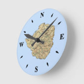 Zimbabwe Map Clock Ronde Klok (Hoek)