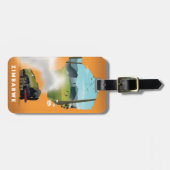 Zimbabwe Map geïllustreerd reisposter Bagagelabel (Voorkant horizontaal)