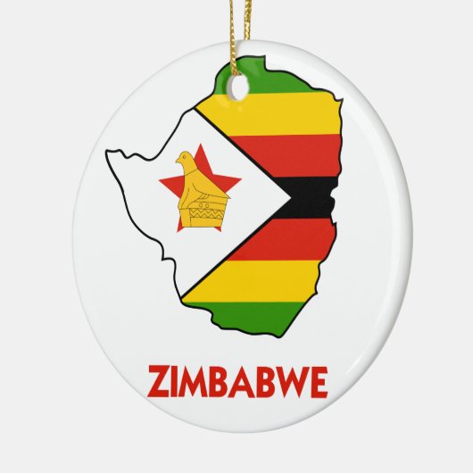 ZIMBABWE MAP KERAMISCH ORNAMENT (Links)