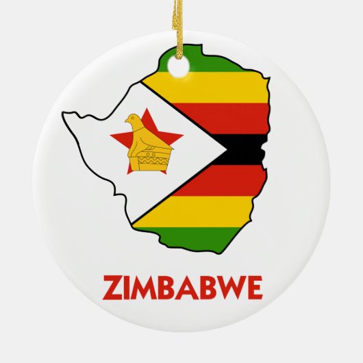 ZIMBABWE MAP KERAMISCH ORNAMENT (Achterkant)