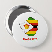 ZIMBABWE MAP RONDE BUTTON 4,0 CM (Voorkant /achterkant)