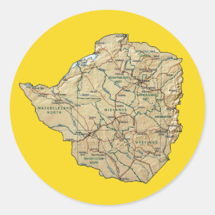 Zimbabwe Map Sticker