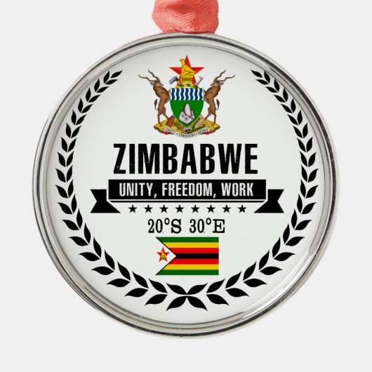 Zimbabwe Metalen Ornament (Voorkant)