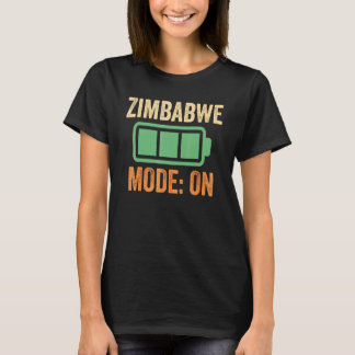 Zimbabwe-modus op batterijontwerp t-shirt