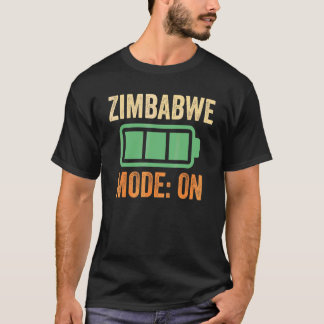 Zimbabwe-modus op batterijontwerp t-shirt