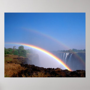 Zimbabwe, Nationaal park Victoria Falls. Dubbel Poster