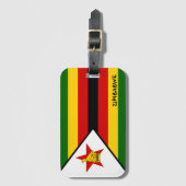 Zimbabwe National Flag Patriotic Bagagelabel (Voorkant (verticaal))