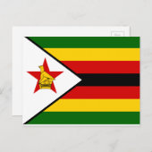 Zimbabwe National World Flag Briefkaart (Voorkant / Achterkant)