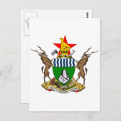 Zimbabwe Officieel wapenschild heraldry-symbool Briefkaart (Voorkant / Achterkant)