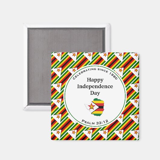Zimbabwe Onafhankelijkheid Magneet (Voorkant / Achterkant)