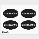 Zimbabwe Ovale Sticker (Vel)