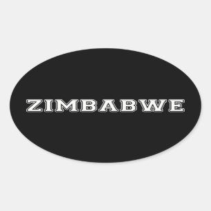 Zimbabwe Ovale Sticker