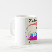 Zimbabwe retro reislogo koffiemok (Voorkant links)
