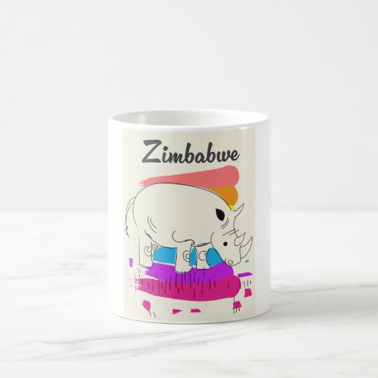 Zimbabwe retro reislogo koffiemok (Center)