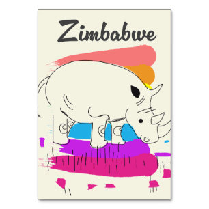 Zimbabwe retro reizen logo kaart