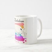 Zimbabwe retro reizen logo koffiemok (Voorkant rechts)