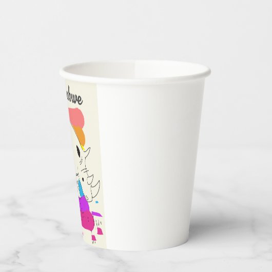 Zimbabwe retro reizen logo papieren bekers (Links)