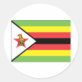 Zimbabwe Ronde Sticker (Voorkant)