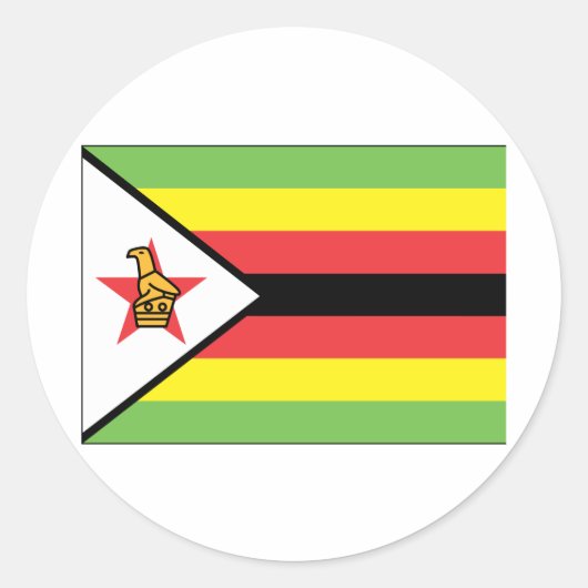 Zimbabwe Ronde Sticker (Voorkant)