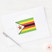 Zimbabwe Ronde Sticker (Envelop)
