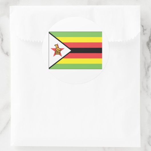 Zimbabwe Ronde Sticker (Tas)