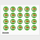 Zimbabwe Ronde Sticker (Vel)