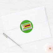 Zimbabwe Ronde Sticker (Envelop)