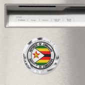Zimbabwe Round Emblem Magneet (Insitu (Vaatwasser))