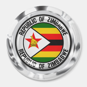 Zimbabwe Round Emblem Magneet