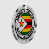 Zimbabwe Round Emblem Ornament (voorkant)