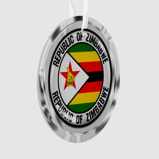Zimbabwe Round Emblem Ornament (voorkant)