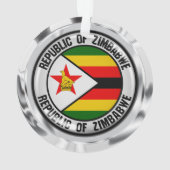 Zimbabwe Round Emblem Ornament (achterkant)