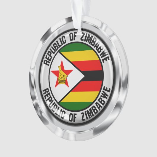 Zimbabwe Round Emblem Ornament (voorkant)