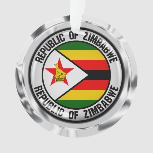 Zimbabwe Round Emblem Ornament (voorkant)