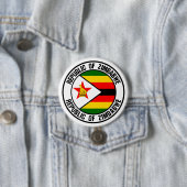 Zimbabwe Round Emblem Ronde Button 7,6 Cm (In situ)