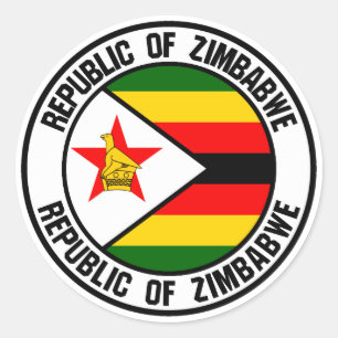 Zimbabwe Round Emblem Ronde Sticker