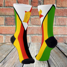 Zimbabwe Socks, patriottische Zimbabwe vlag mode
