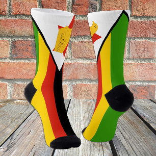 Zimbabwe Socks, patriottische Zimbabwe vlag mode Sokken