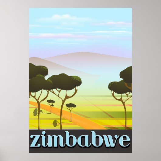 Zimbabwe vakantie reisposter poster (Voorkant)