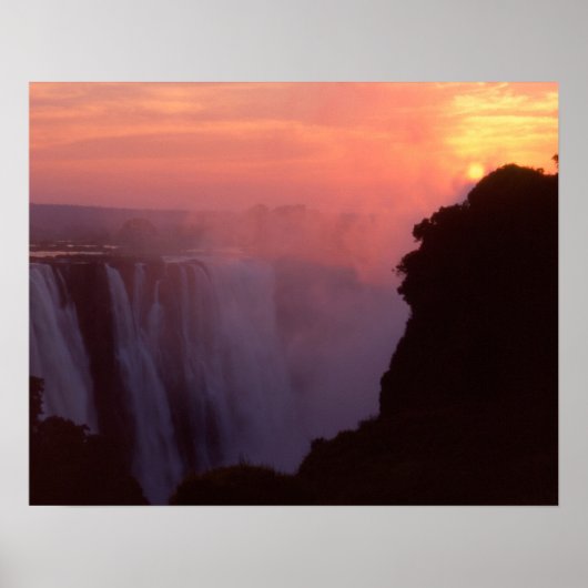 Zimbabwe, Victoria Herfst National Park. Misty Poster (Voorkant)