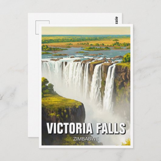 Zimbabwe Victoria Herfsten Reizen Briefkaart (Voorkant / Achterkant)