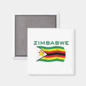 Zimbabwe vlag 2 magneet (Voorkant / Achterkant)