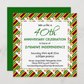 ZIMBABWE VLAG Aanpasbaar ELK JAAR OF EVENEMENT Kaart (Voorkant / Achterkant)